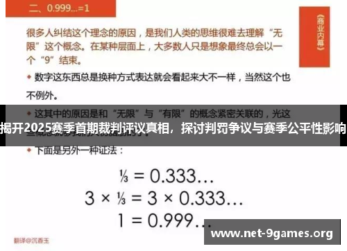 揭开2025赛季首期裁判评议真相，探讨判罚争议与赛季公平性影响